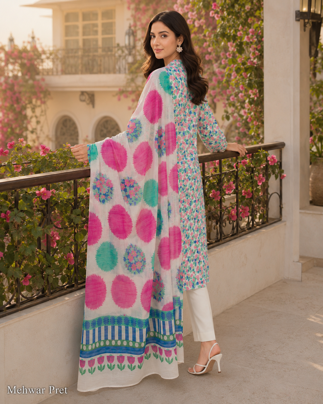 Mehwar Pret – Blooming Pastel Elegance Ensemble