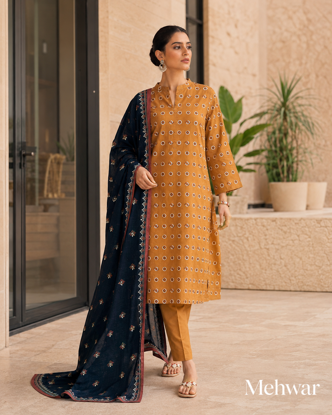 Mehwar – Amber Royale Printed Lawn Suit