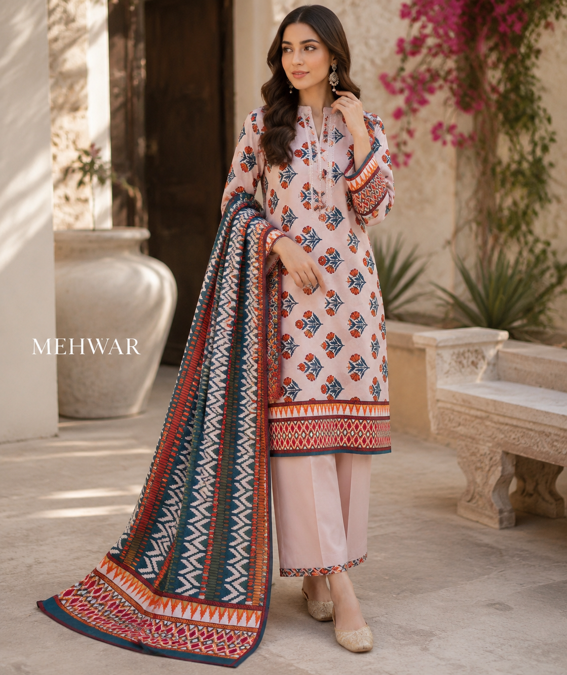Mehwar – Noor-e-Riwaayat Printed Lawn Suit